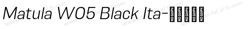 Matula W05 Black Ita字体转换